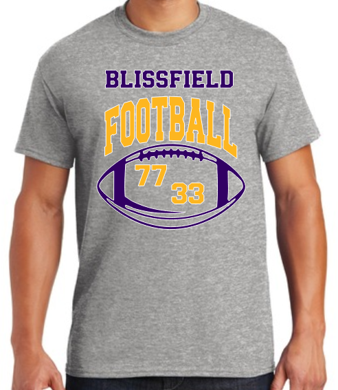 Blissfield Football with Personalized Number