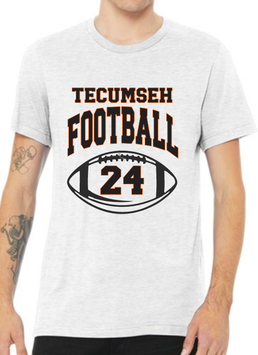 Tecumseh Football with Personalized Number