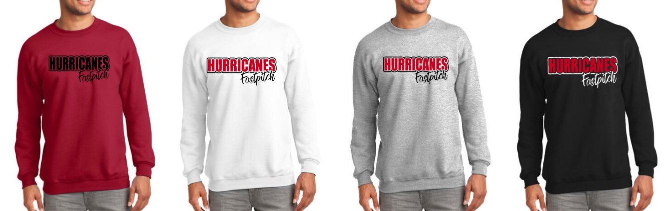 ADULT - Crew Sweatshirt - Hurricanes Fastpitch